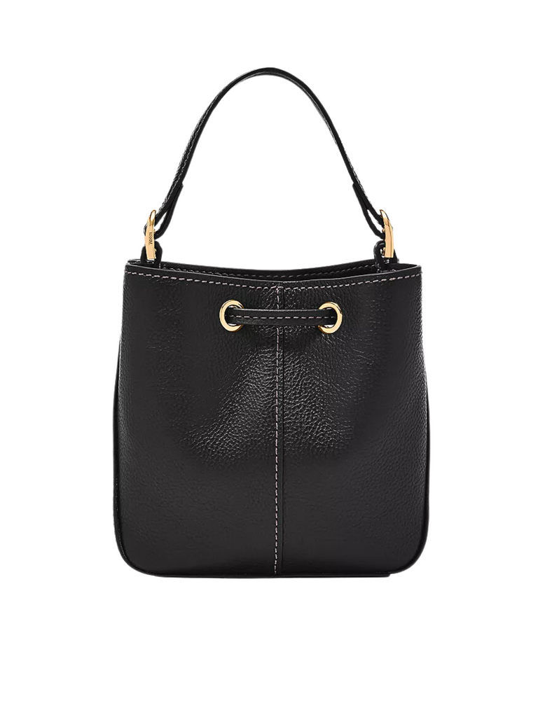 Fossil Tessa Small Bucket Crossbody Black Balilene