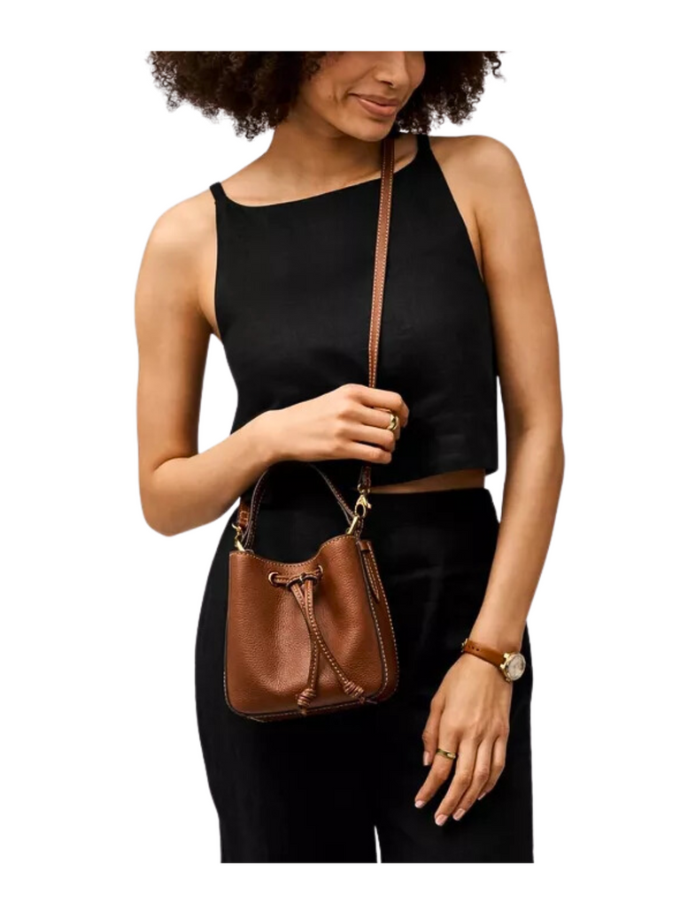 Fossil-Tessa-Small-Bucket-Crossbody-Brown