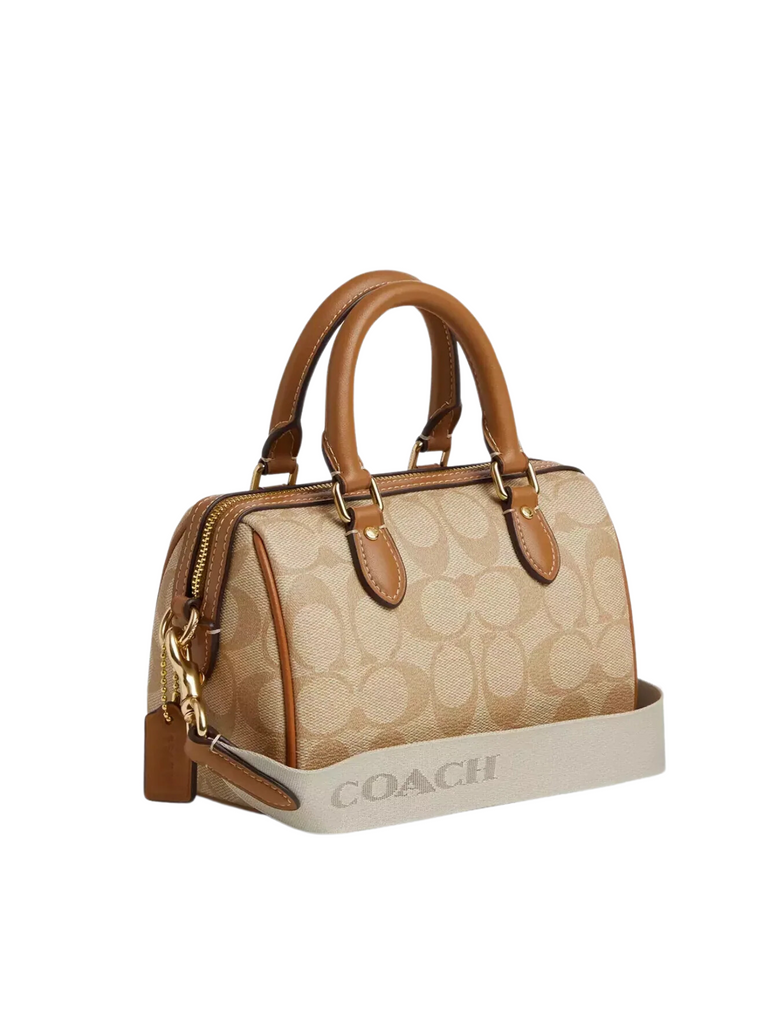 Gambar-Belakang-Coach-Mini-Rowan-Crossbody-In-Signature-Canvas-With-Stripe-Light-Khaki-Chalk-Saddle