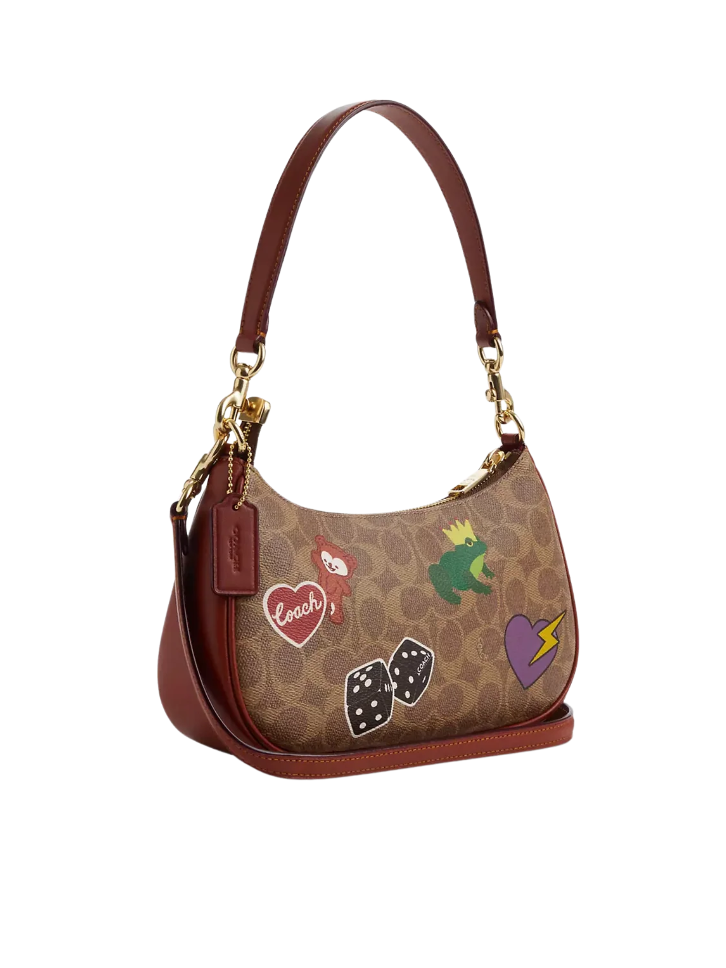 Coach Teri Shoulder Bag In Signature Canvas With Sticker Print