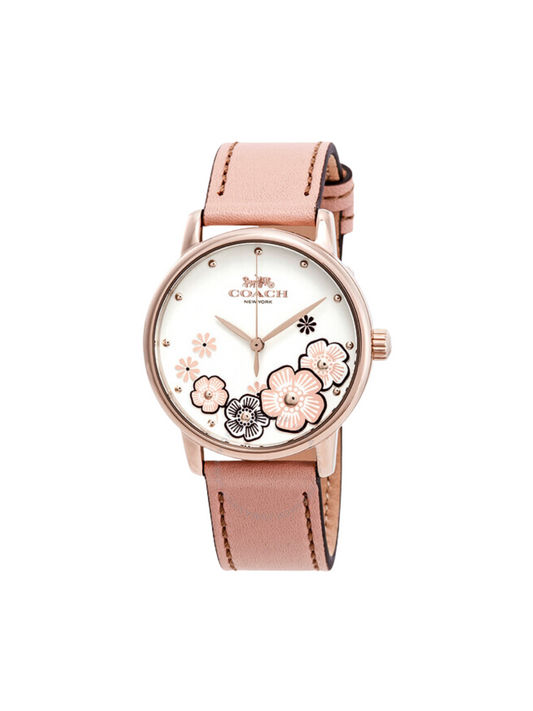 Gambar-Coach-Grand-Ladies-White-Dial-Pink-Leather-Strap