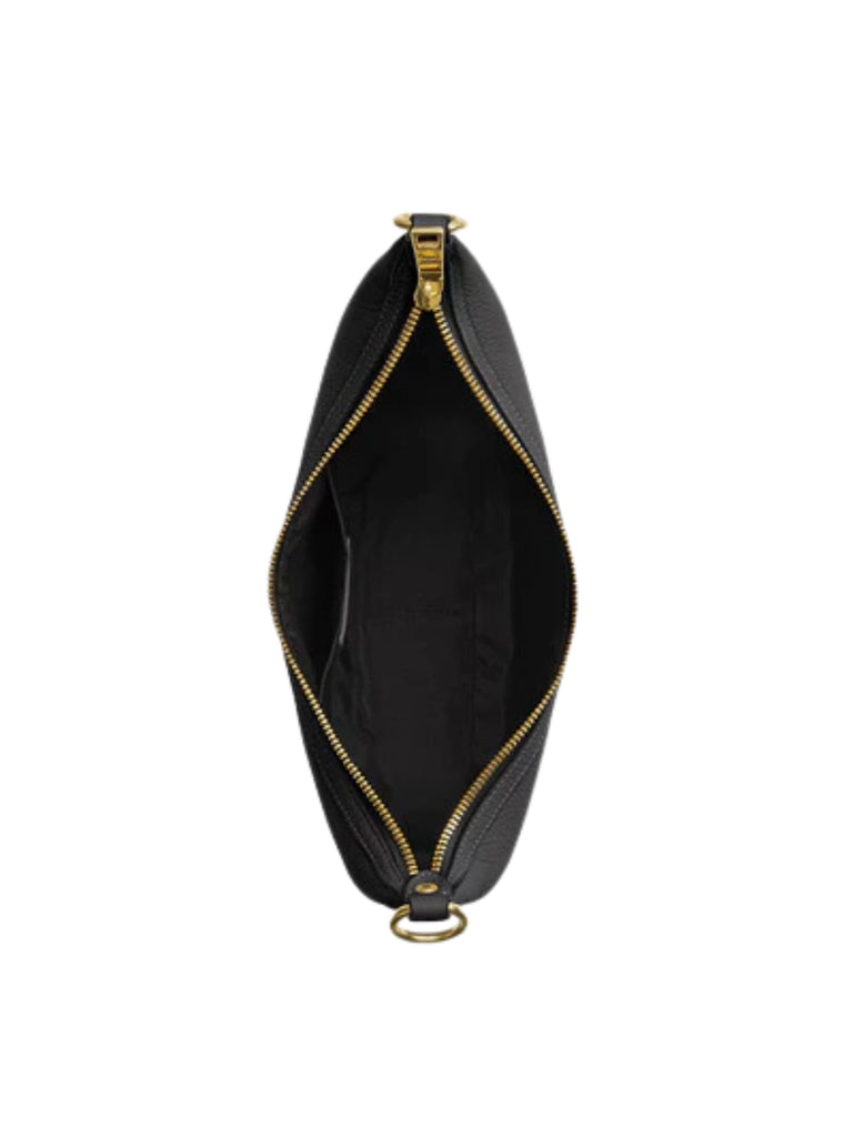 Gambar-Dalam-Coach-Aria-Refined-Pebble-Leather-Shoulder-Bag-Black