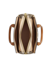 Gambar-Dalam-Coach-Mini-Darcie-Carryall-Signature-Colorblocked-LightKhakiKhaki-Multi