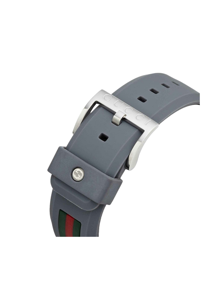 Gucci-Sync-Stainless-Steel-Grey-Rubber-Strap-Watch