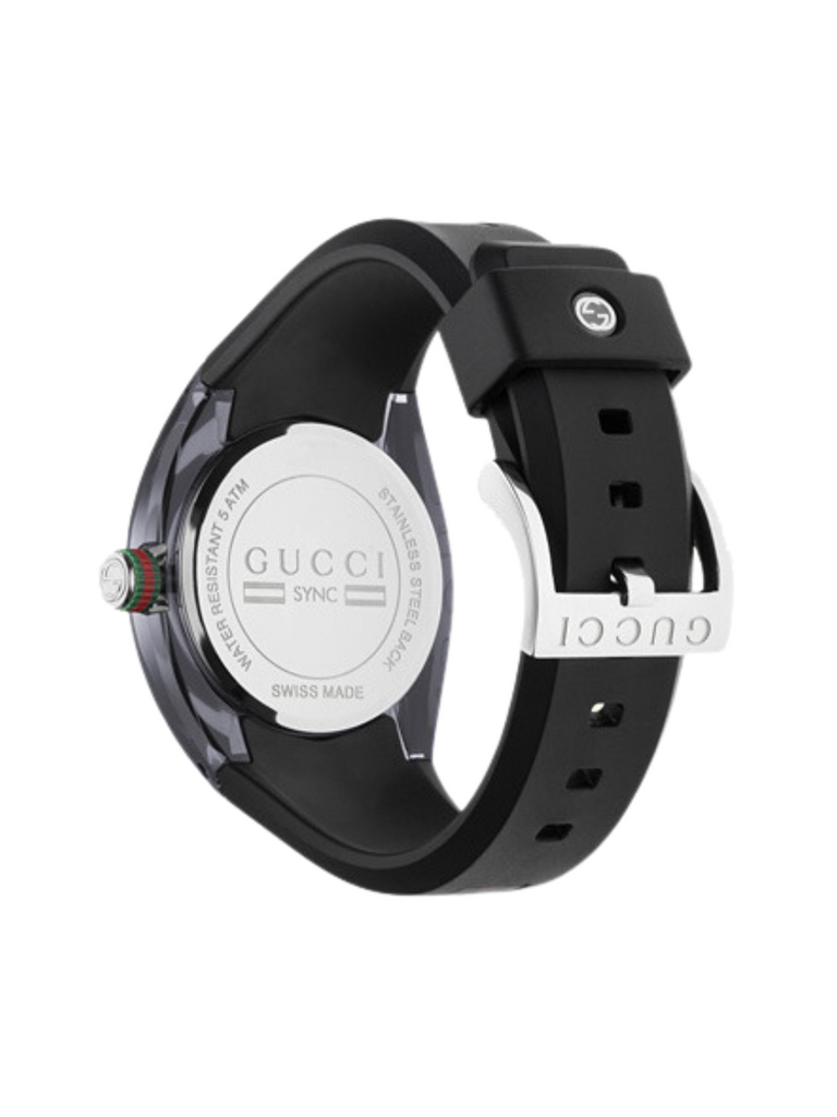 Gucci Sync Stainless Steel Rubber Strap Watch Balilene