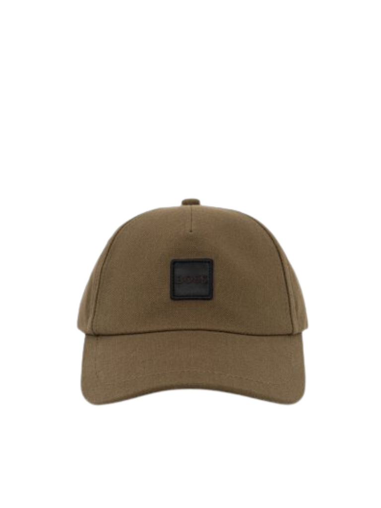 Hugo-Boss-Fresco-5-Cap-Olive-With-Logo-Patch-Orange