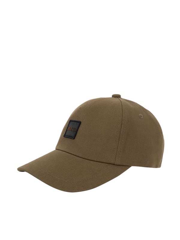 Hugo-Boss-Fresco-5-Cap-Olive-With-Logo-Patch-Orange