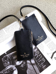 Kate-Spade-Card-Case-Lanyard-Black-balilene