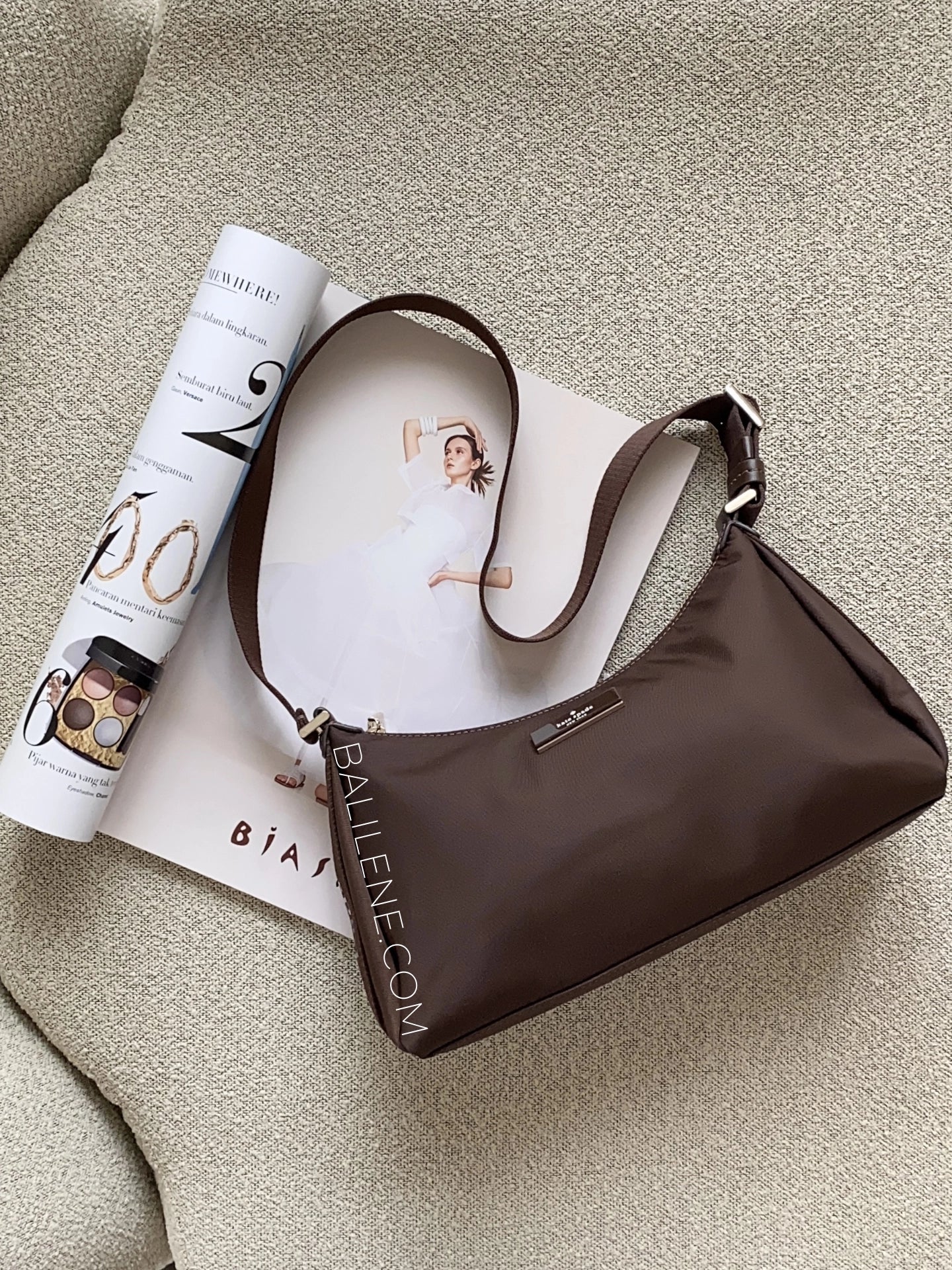 Kate-Spade-Carter-Nylon-Small-Shoulder-Bag-Hot-Fudge-balilene