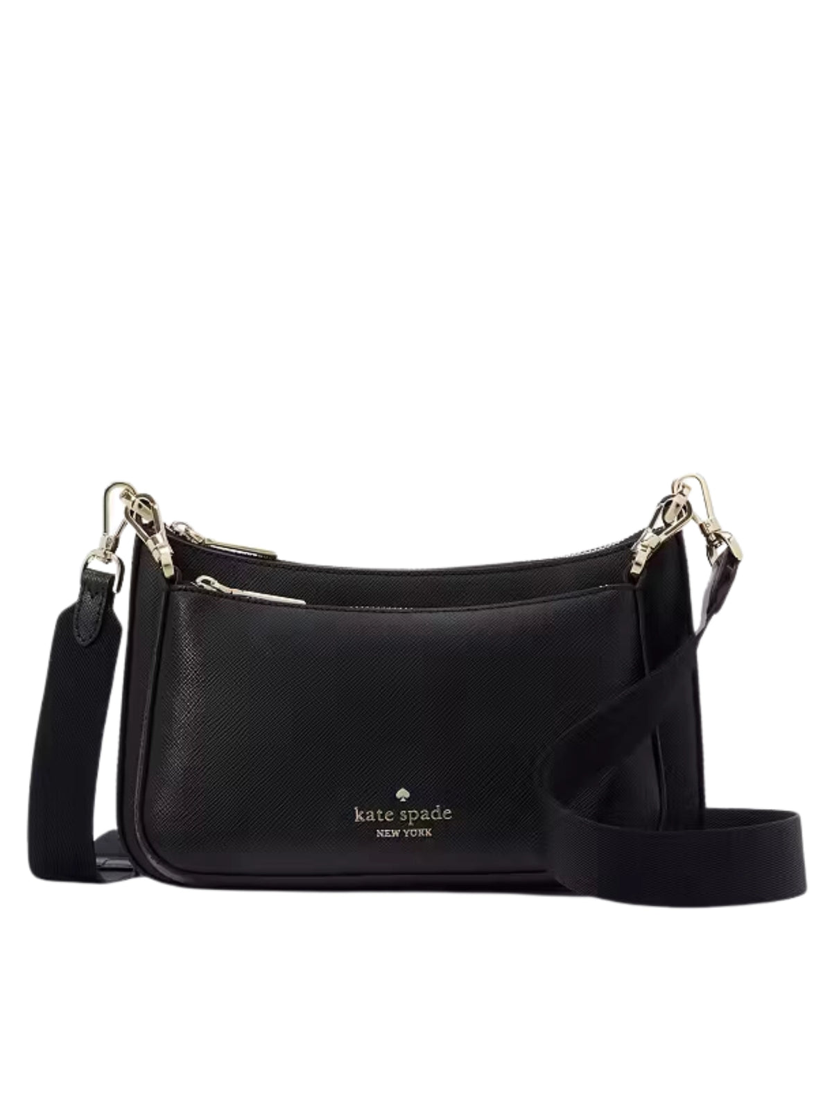 Kate Spade Duet Crossbody Bag In Saffiano Leather Black – Balilene