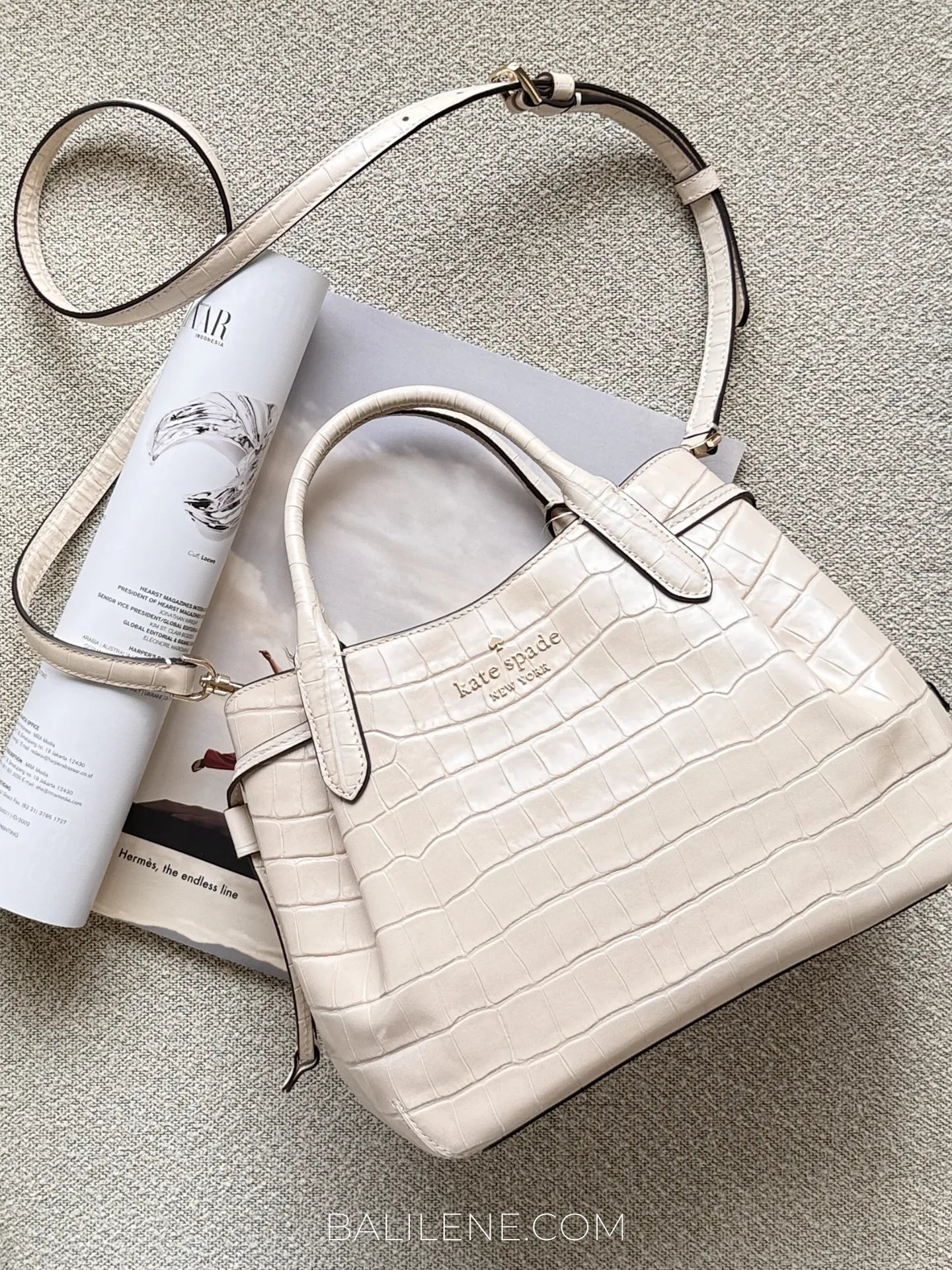 Kate-Spade-Dumpling-Croc-Embossed-Small-Satchel-Bag-In-Bare-balilene