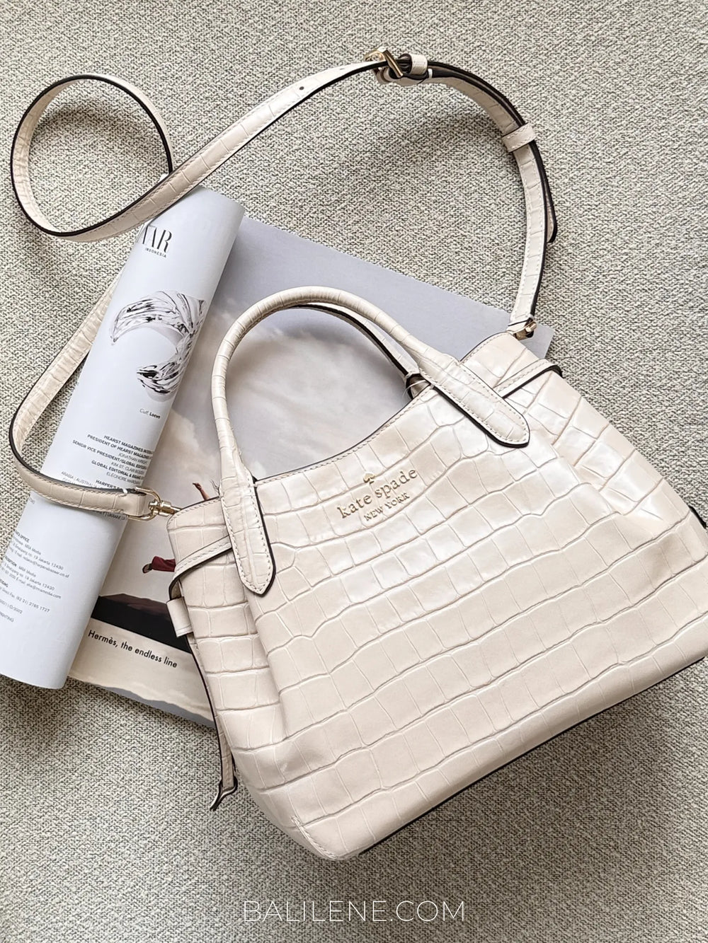 Kate-Spade-Dumpling-Croc-Embossed-Small-Satchel-Bag-In-Bare-balilene