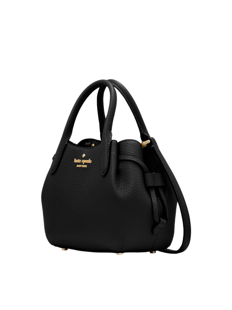 Kate-Spade-Dumpling-Pebbled-Leather-Mini-Triple-Compartment-Satchel-Black