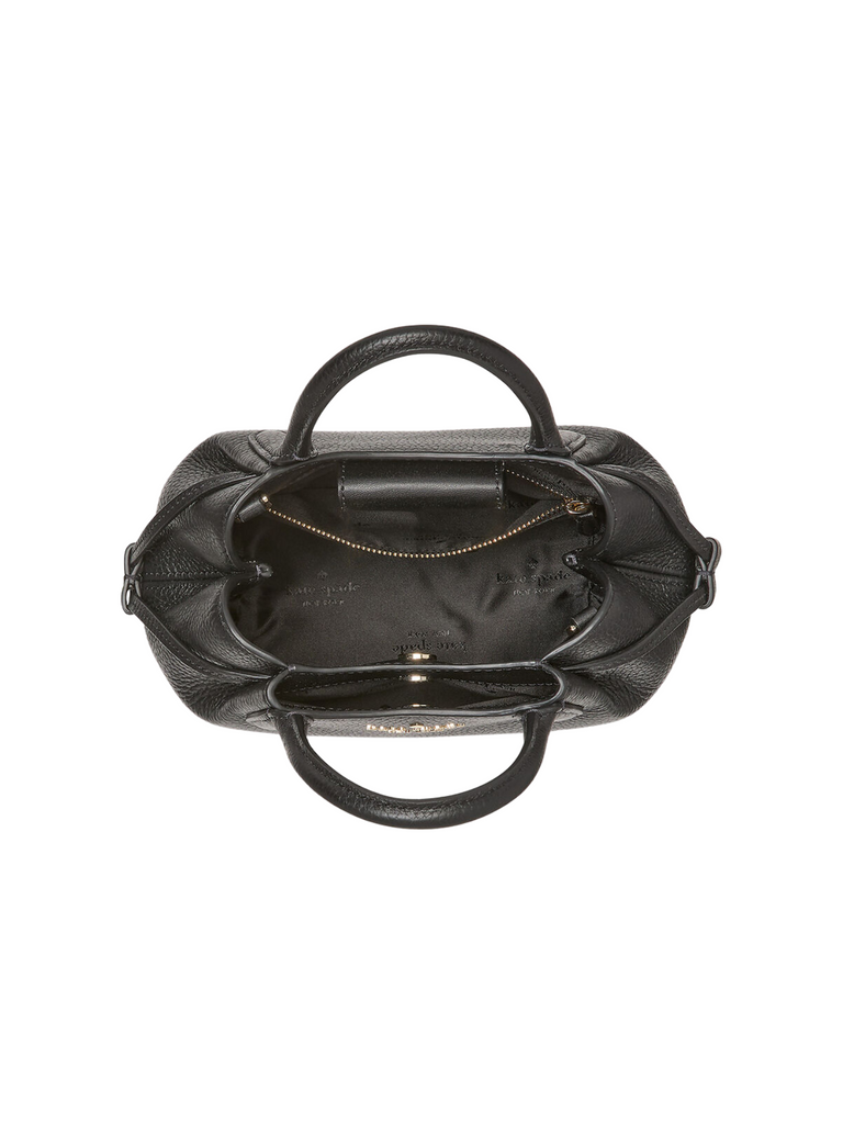 Kate-Spade-Dumpling-Pebbled-Leather-Mini-Triple-Compartment-Satchel-Black