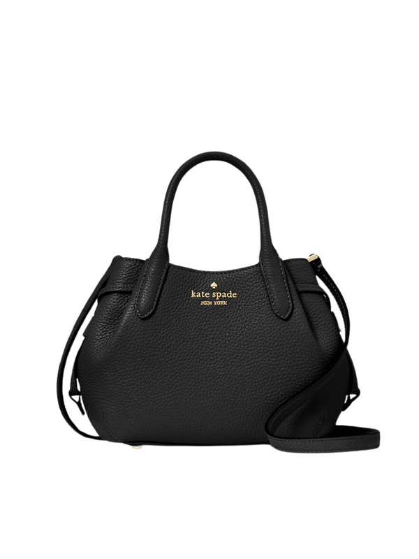 Kate-Spade-Dumpling-Pebbled-Leather-Mini-Triple-Compartment-Satchel-Black