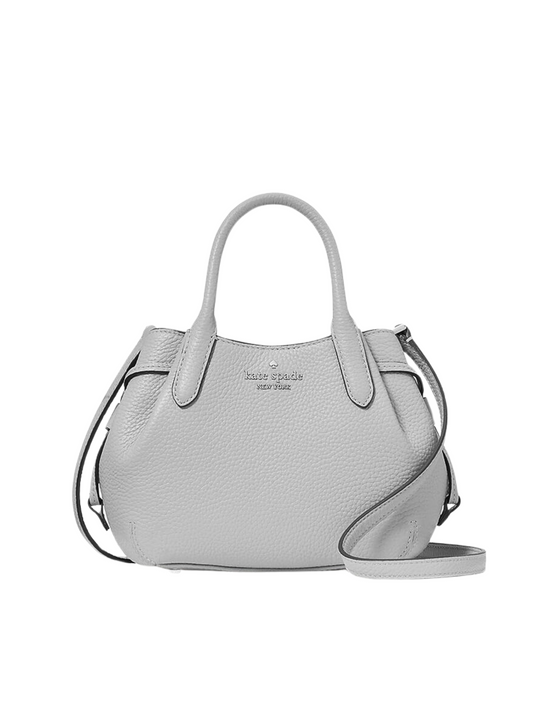 Kate-Spade-Dumpling-Pebbled-Leather-Mini-Triple-Compartment-Satchel-Grey
