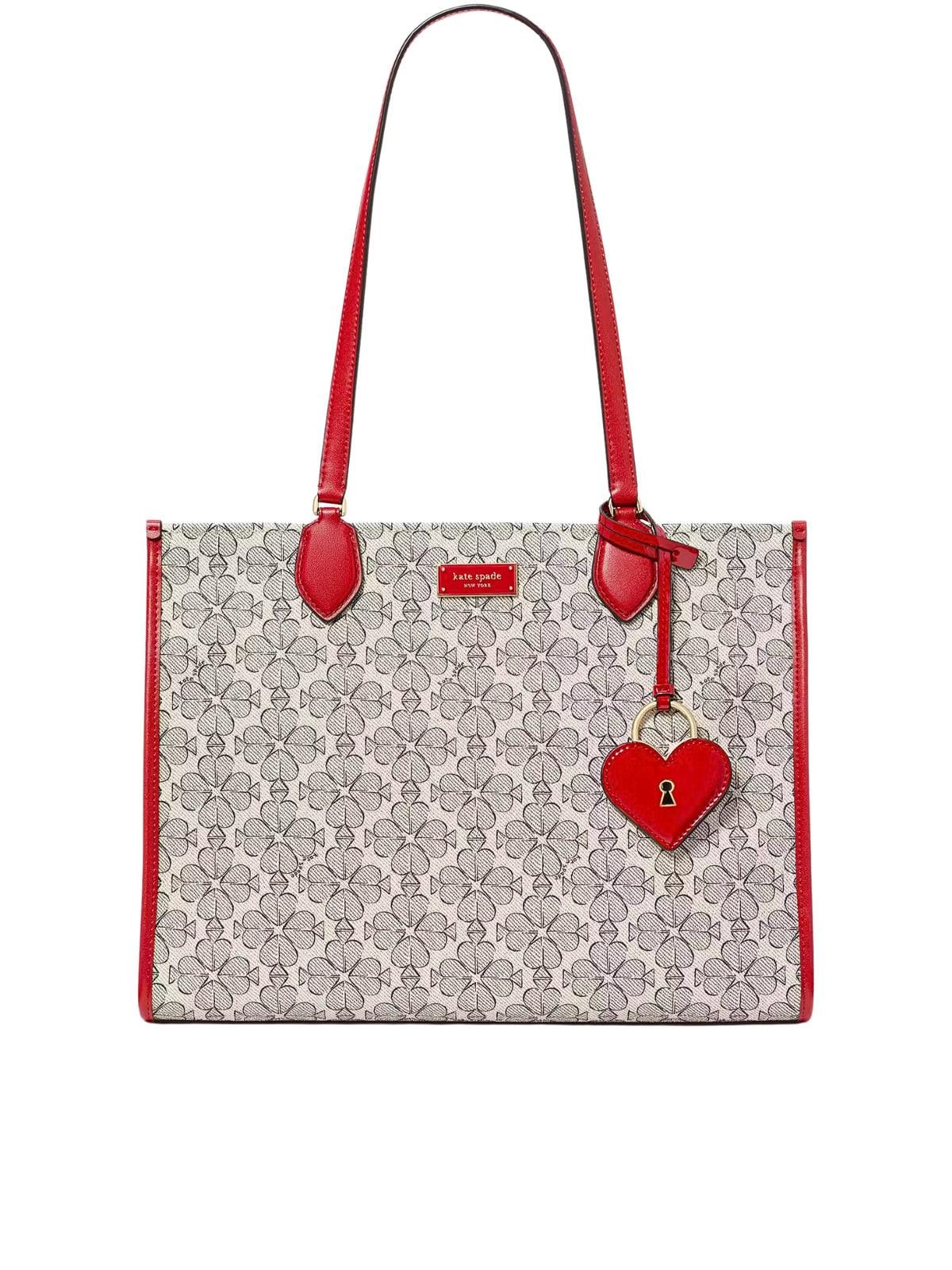 Cherry Rouge Kate Spade Flower Coated Canvas Large Market Tote Cherry Rouge Multi ...