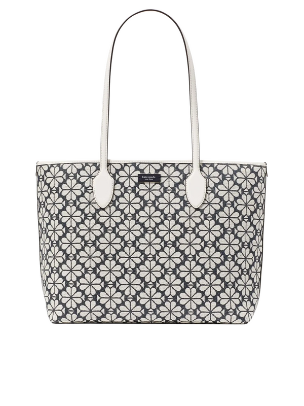 Kate-Spade-Flower-Jacquard-Bleecker-Large-Tote-Charcoal-Grey-Multi