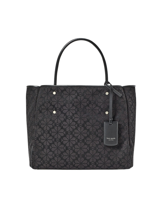 Kate-Spade-Flower-Jacquard-Medium-Everything-Tote-Bag-Black