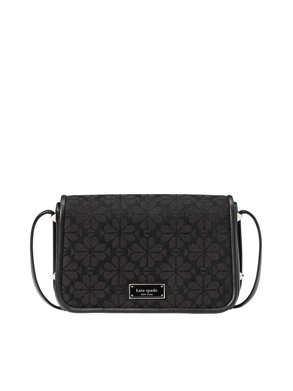 Kate-Spade-Flower-Jacquard-Small-Flap-Crossbody-Bag-Black