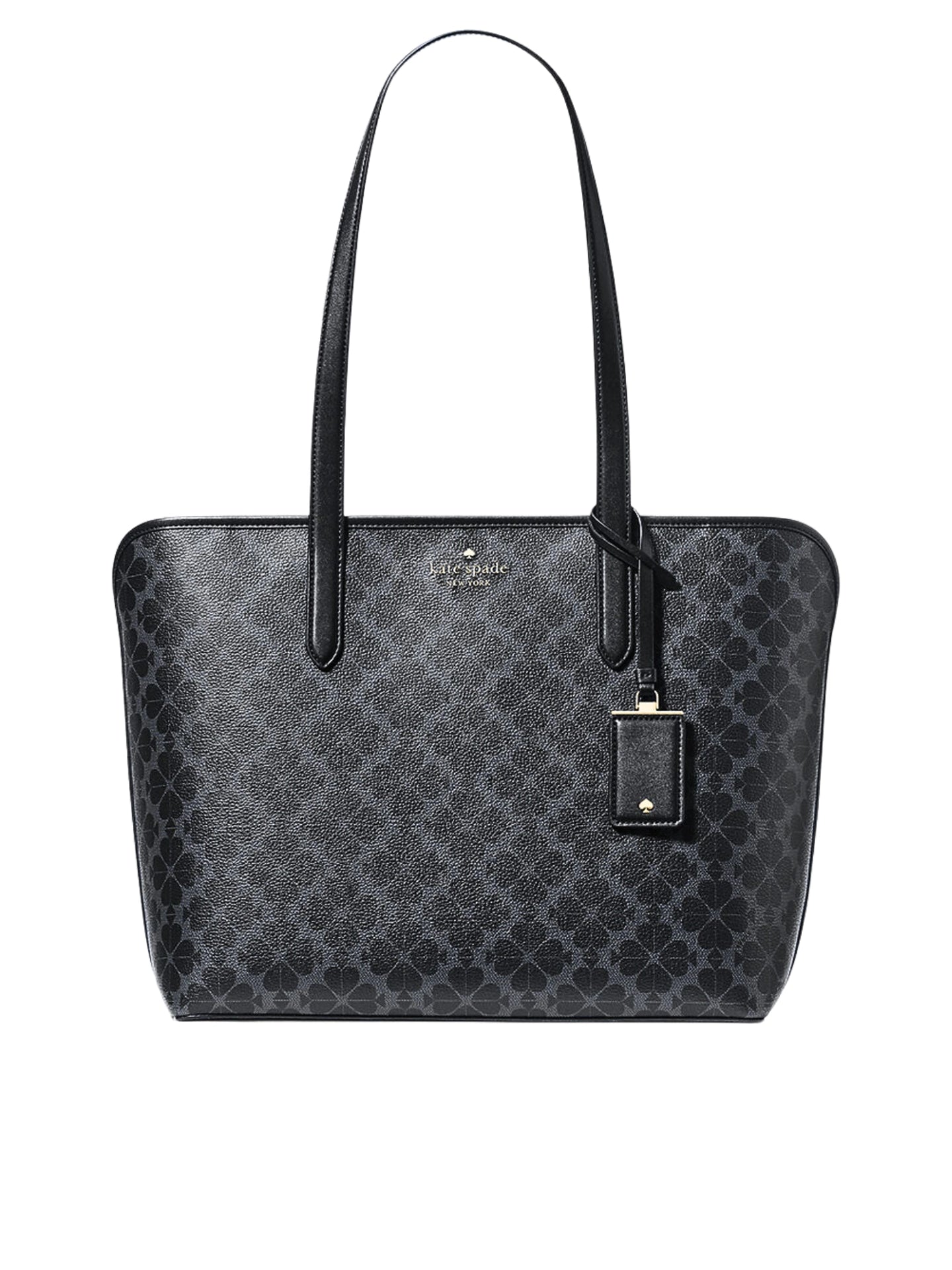 Kate-Spade-Flower-PVC-Tote-Black