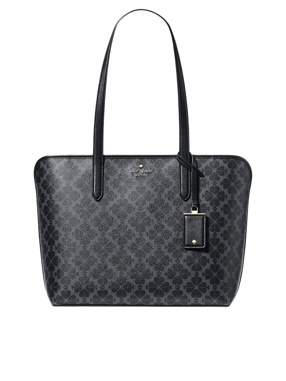 Kate-Spade-Flower-PVC-Tote-Black