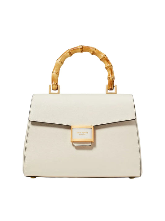 Kate-Spade-Katy-Bamboo-Medium-Top-Handle-Halo-White