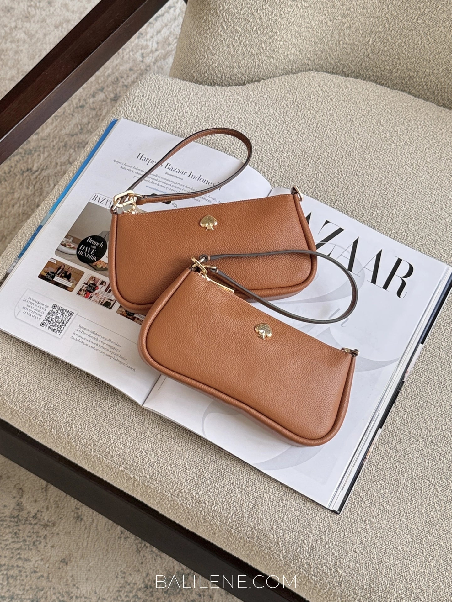 Kate-Spade-Kayla-Pebbled-Leather-Convertible-Wristlet-Brown-balilene