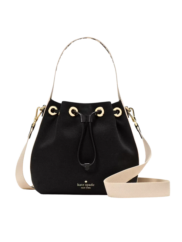 Kate-Spade-Kip-Canvas-Bucket-Bag-Black