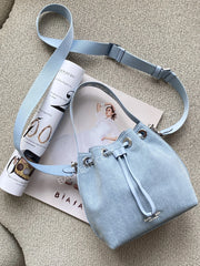 Kate Spade Kip Denim Bucket Bag Blue Multi