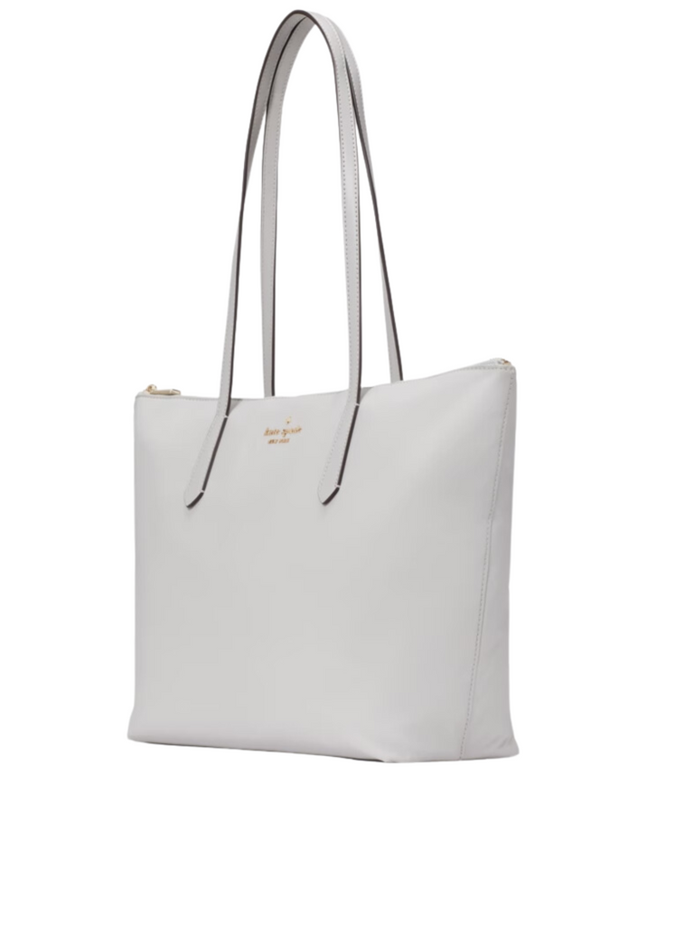 Kate Spade Kitt Large Nylon Tote Platinum Grey Balilene