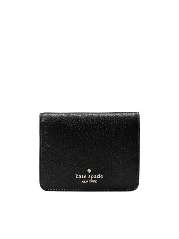 Kate-Spade-Lena-Pebbled-Leather-Small-Bifold-Wallet-Black