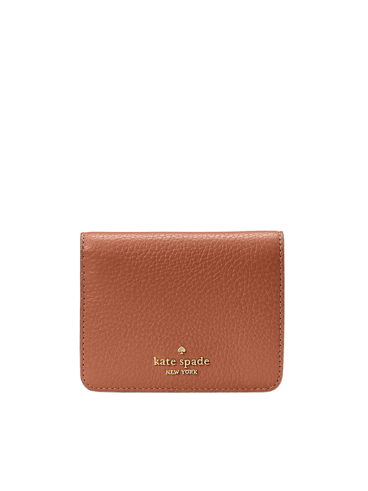 Kate-Spade-Lena-Pebbled-Leather-Small-Bifold-Wallet-Warm-Ginger