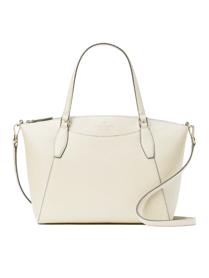 Kate Spade Monica Satchel Pebbled Leather Buttermilk