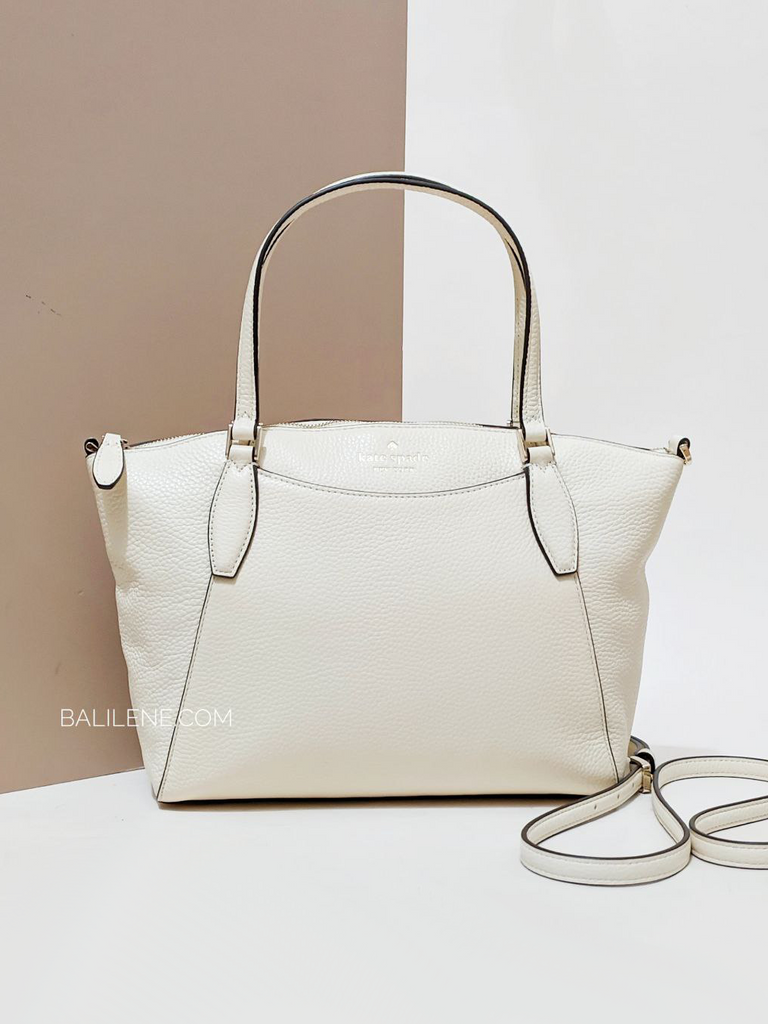 Kate Spade Monica Satchel Pebbled Leather Buttermilk