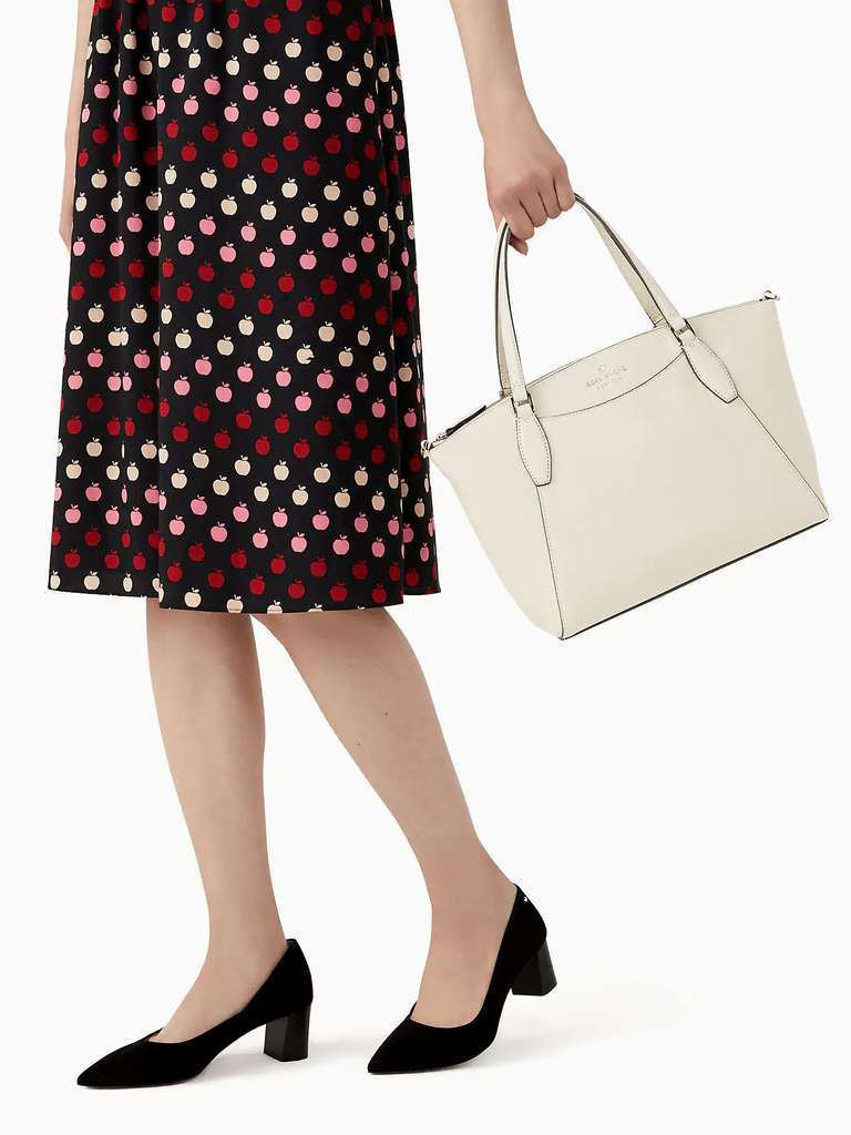 Kate Spade Monica Satchel Pebbled Leather Buttermilk