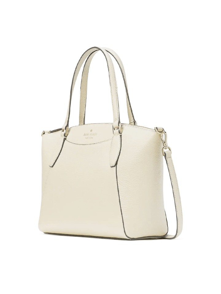 Kate Spade Monica Satchel Pebbled Leather Buttermilk