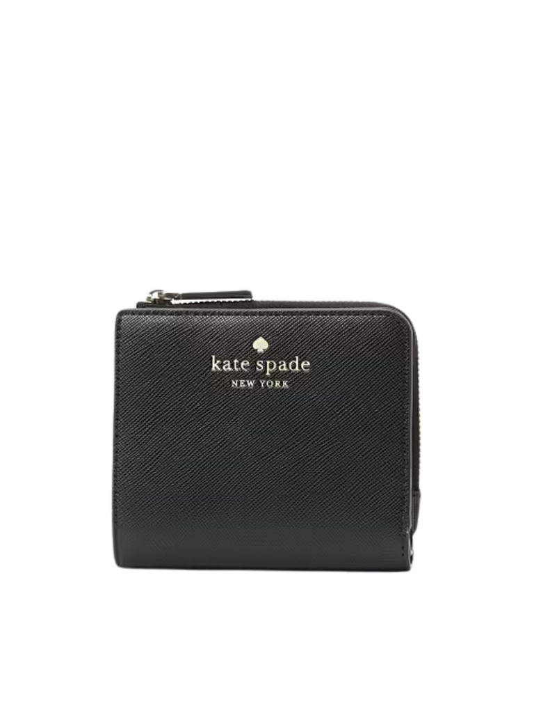 Kate Spade Schuyler Small L Zip Bifold Wallet Black Balilene