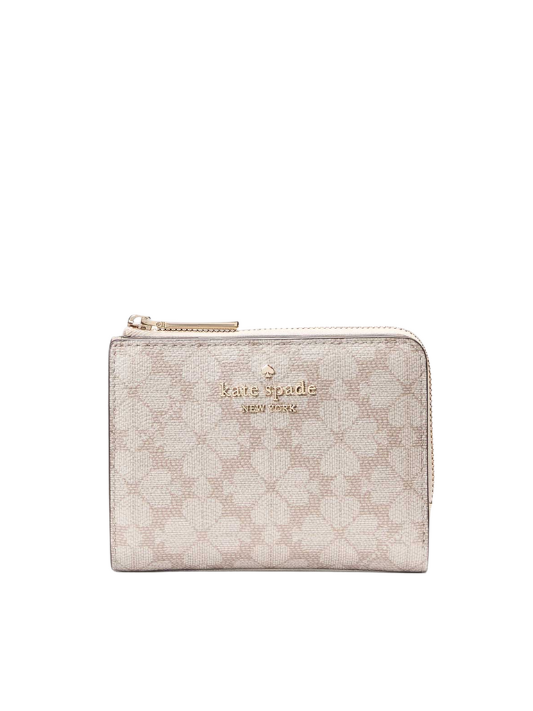 Kate-Spade-Signature-Spade-Flower-Small-L-Zip-Wallet-Dark-Beige-Multi