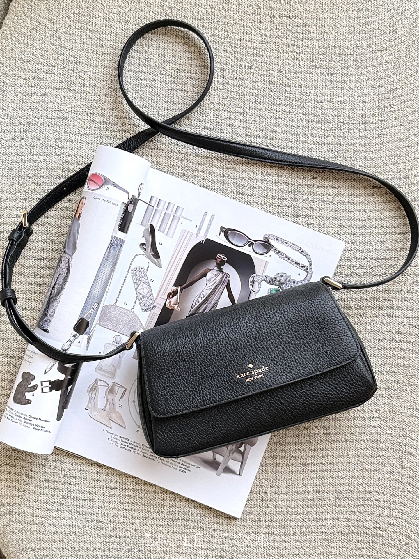Kate-Spade-Sutton-Mini-Flap-Crossbody-Black-balilene