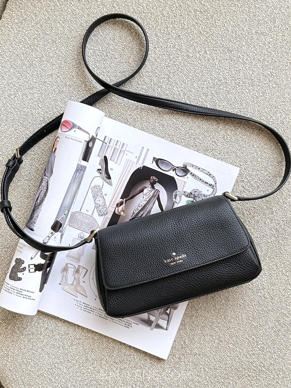 Kate-Spade-Sutton-Mini-Flap-Crossbody-Black-balilene