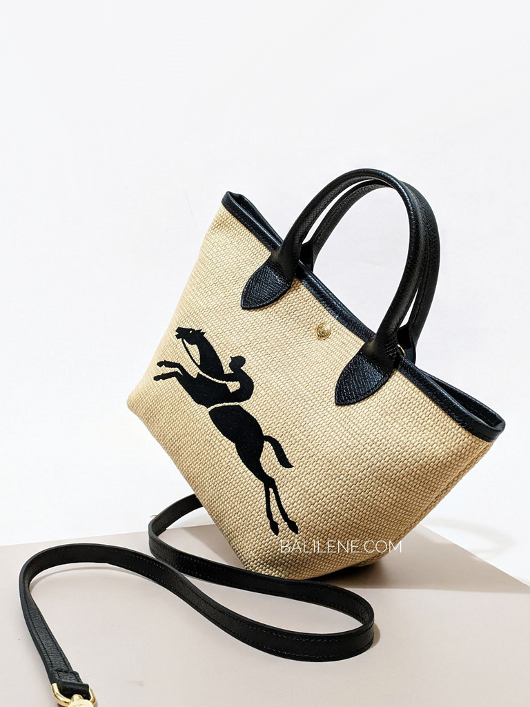 Longchamp Le Panier Pliage Small Basket Bag Black – Balilene