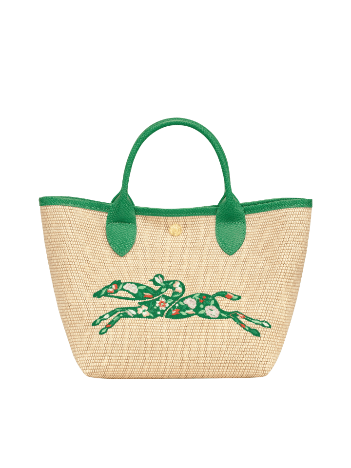 Longchamp Le Panier Pliage Small Basket Bag Green