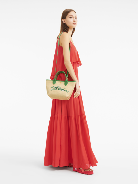 Longchamp Le Panier Pliage Small Basket Bag Green