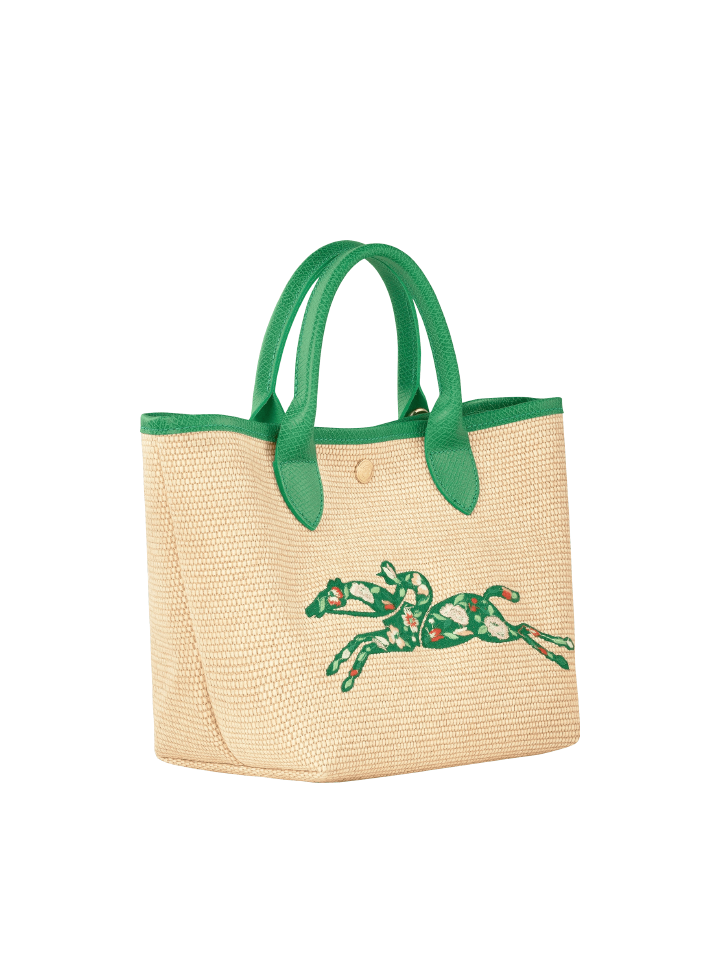 Longchamp Le Panier Pliage Small Basket Bag Green