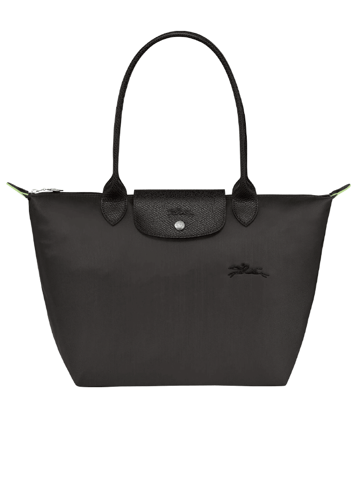 Longchamp Le Pliage Green Medium Shoulder Bag Black