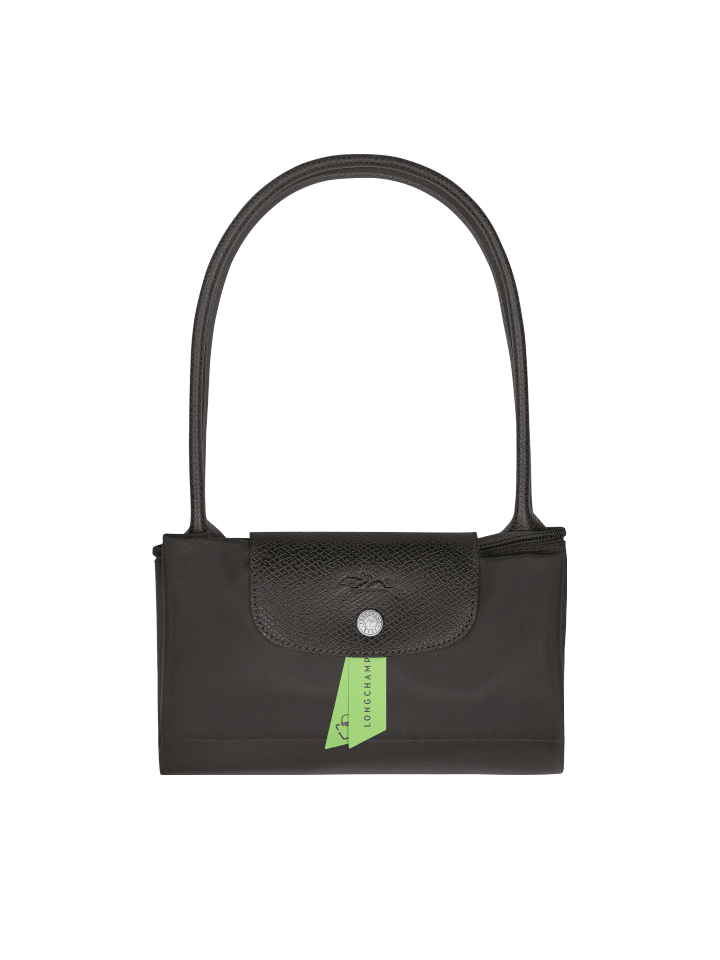 Longchamp Le Pliage Green Medium Shoulder Bag Black