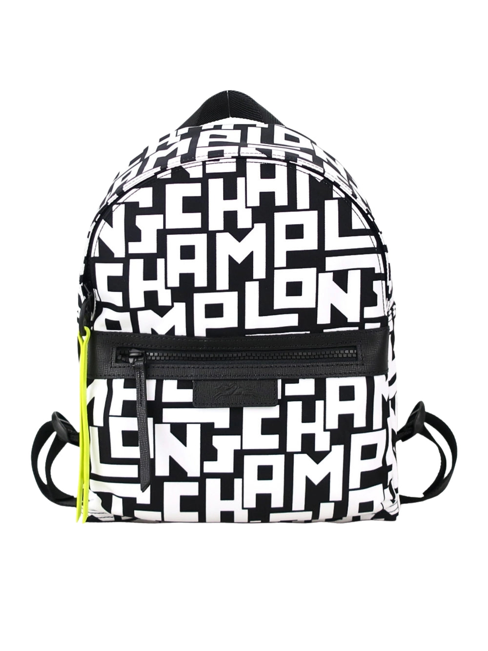 Longchamp-Le-Pliage-LGP-Backpack-White-Black
