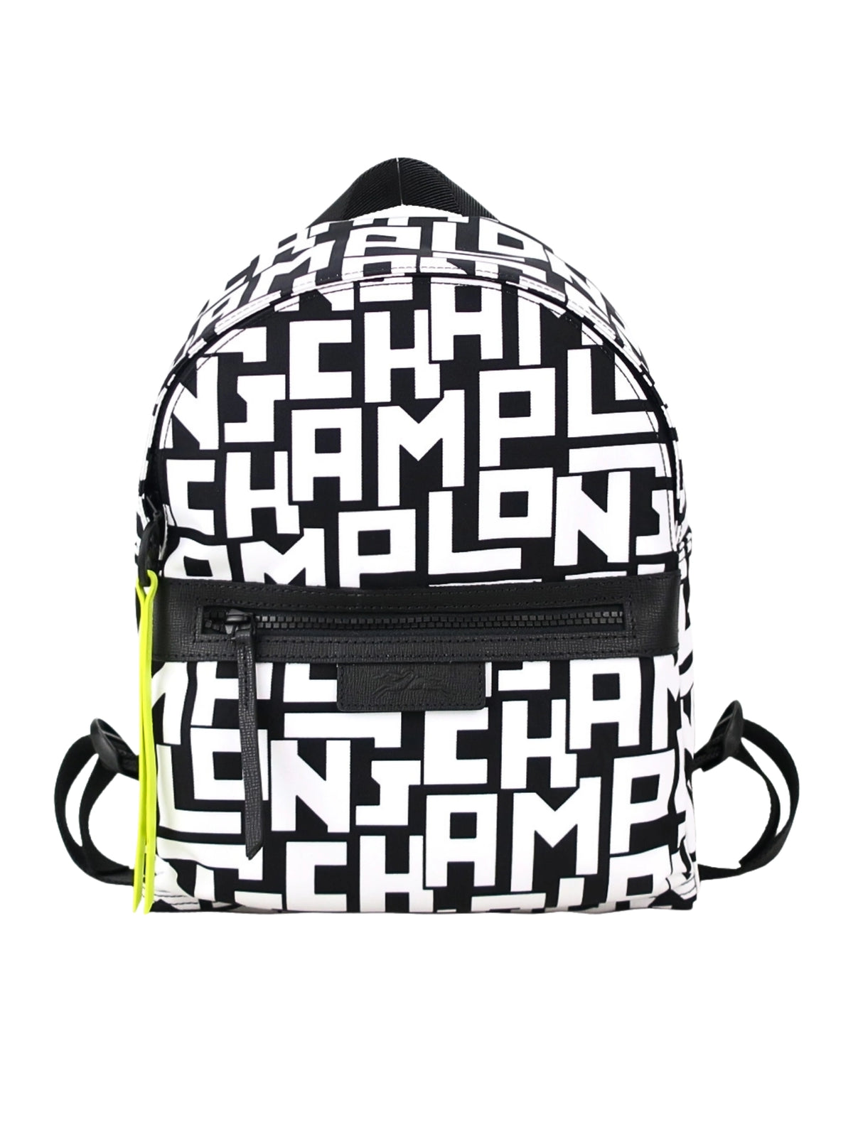 Longchamp-Le-Pliage-LGP-Backpack-White-Black