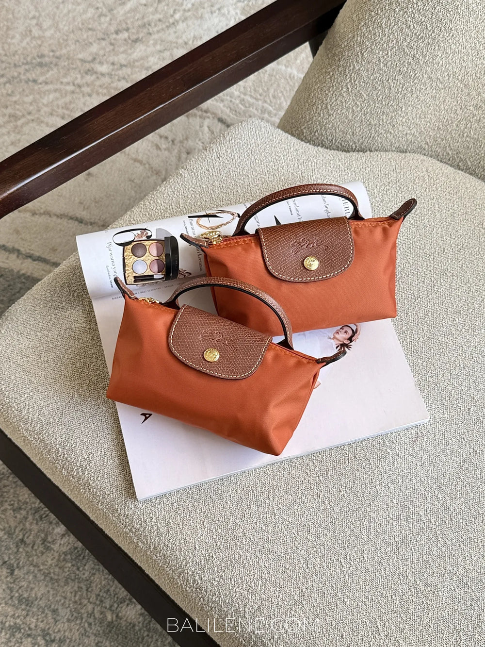 Longchamp-Le-Pliage-Original-Pouch-Brick-balilene